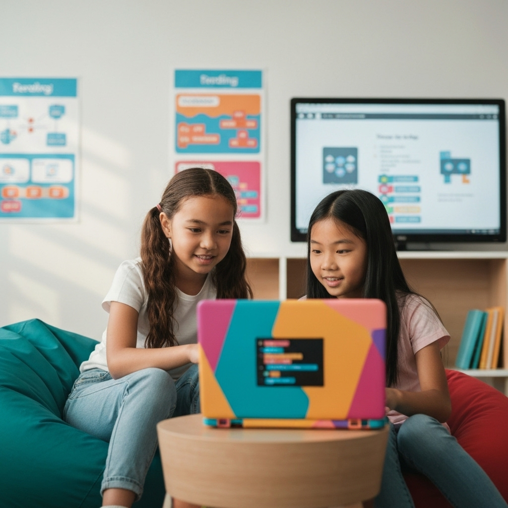 Girls Coding Together